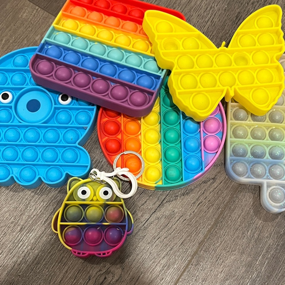 Colorful Pop It Fidget Toy set of 6